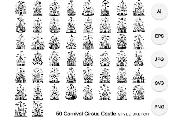 Carnival Circus Castle Element Black