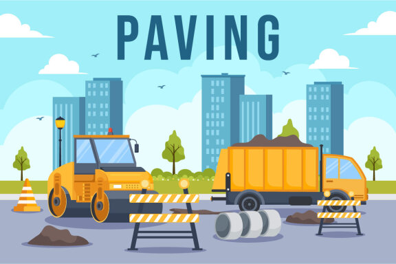 10 Paving Vector Illustration