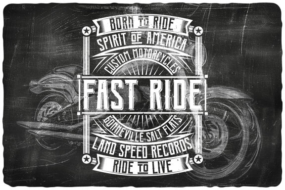 Rebel Rider Vintage Label Font