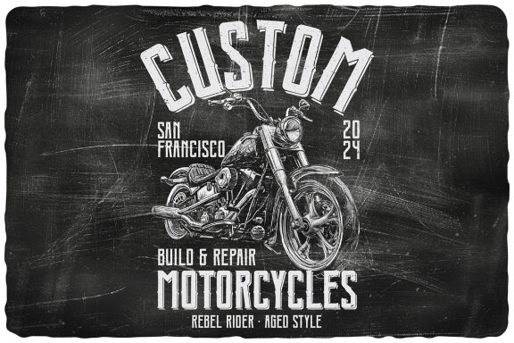 Rebel Rider Vintage Label Font