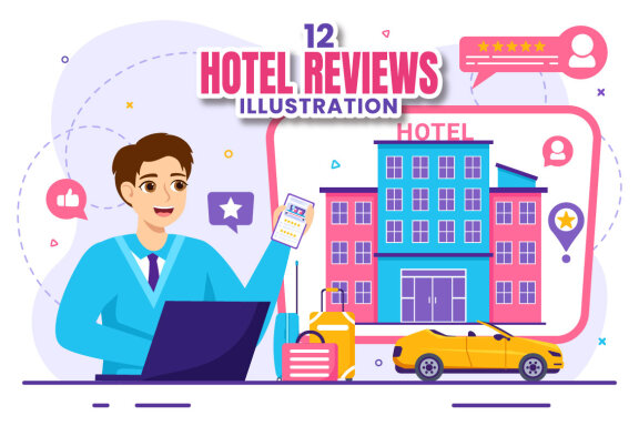 12 Hotel Reviews Illustration