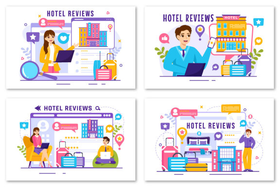 12 Hotel Reviews Illustration