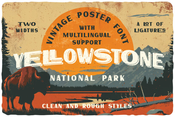 Yellowstone Vintage Poster Font
