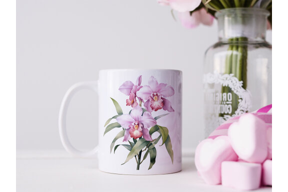 Watercolor Orchid PNG Bundle