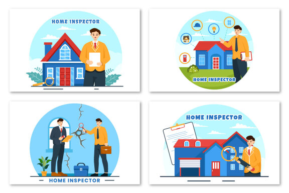 12 Home Inspector Illustration