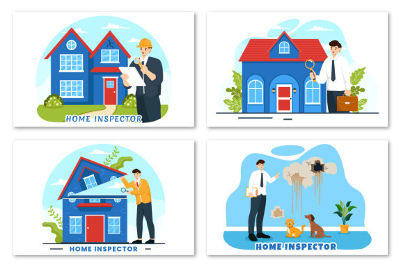 12 Home Inspector Illustration