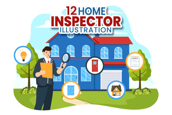 12 Home Inspector Illustration