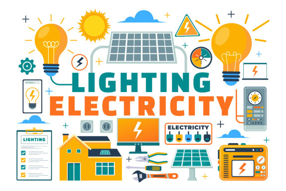 10 Lighting and Electricity Energy Illustration