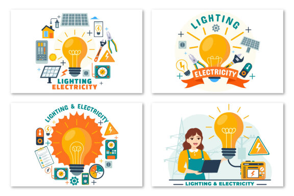 10 Lighting and Electricity Energy Illustration
