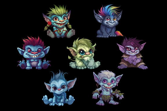 Funny Trolls PNG Bundle