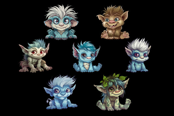 Funny Trolls PNG Bundle