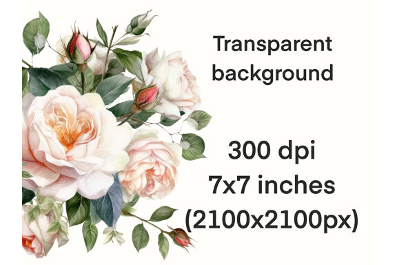 Wild Roses PNG Bundle