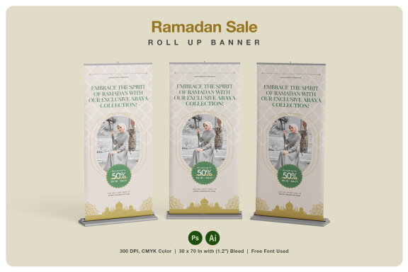 Ramadan Sale Roll Up Banner