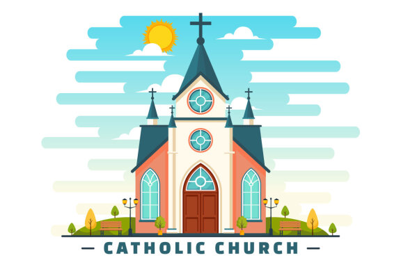 11 Cathedral Catholic Church Illustration