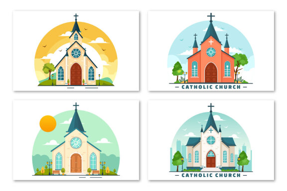 11 Cathedral Catholic Church Illustration