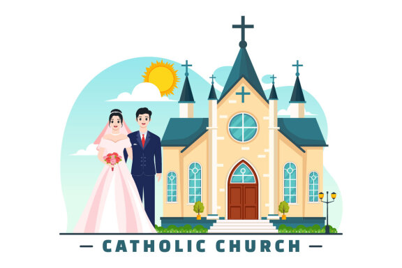 11 Cathedral Catholic Church Illustration