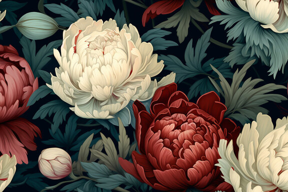 6 Seamless Pattern Vintage Flowers Background