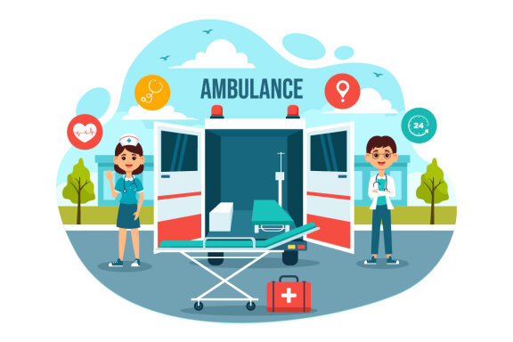 10 Ambulance Car Illustration