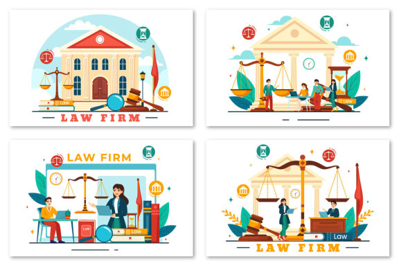 12 Law Firm Services Illustration