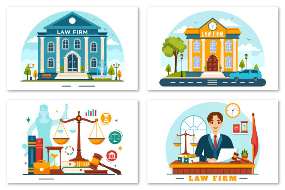 12 Law Firm Services Illustration