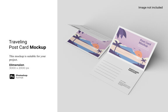 Traveling Post Card Mockup