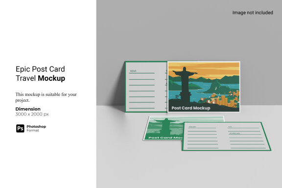 Epic Post Card Travel Mockup