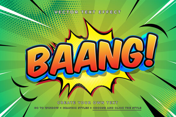 Vector Text Effect - Comic Style