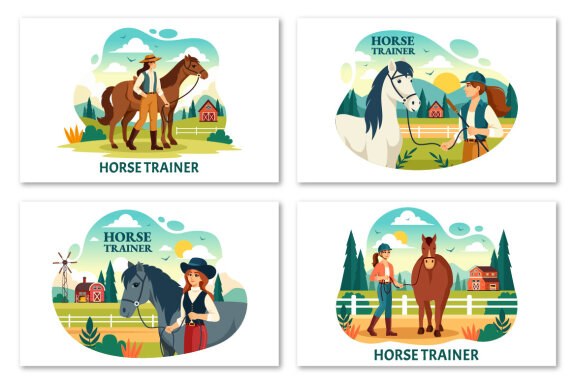 10 Horse Trainer Illustration