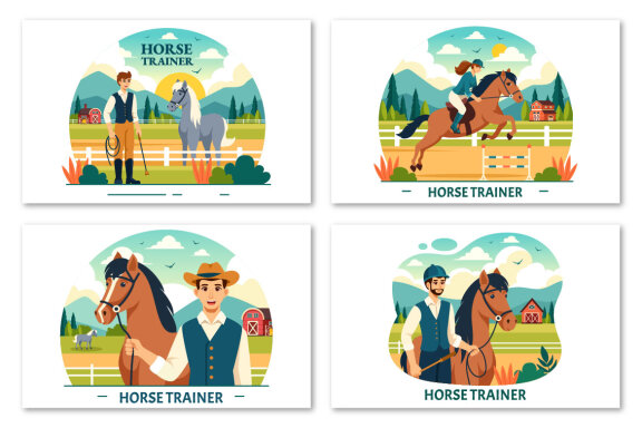 10 Horse Trainer Illustration