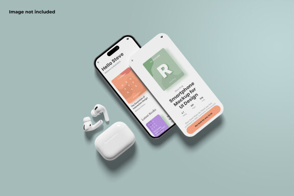 Smartphone and Screen Mockup for UI Design