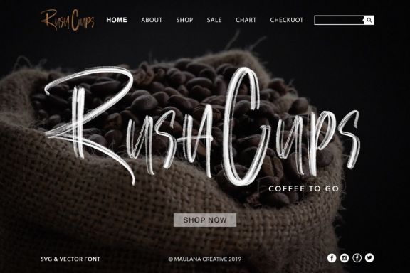 Angelic SVG Brush Font