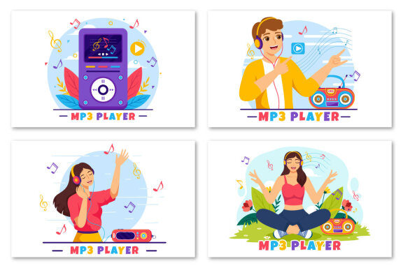 10 MP3 Player Illustration