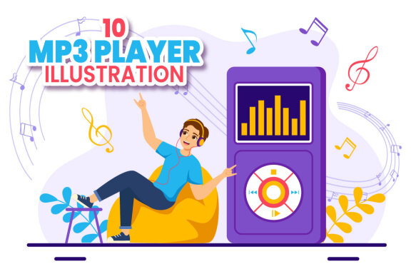 10 MP3 Player Illustration