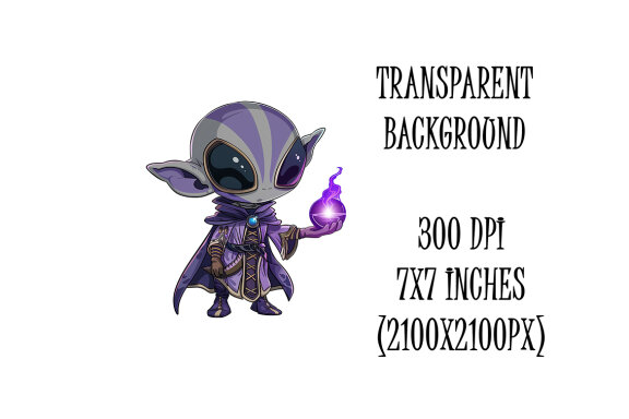 Alien Wizard PNG bundle