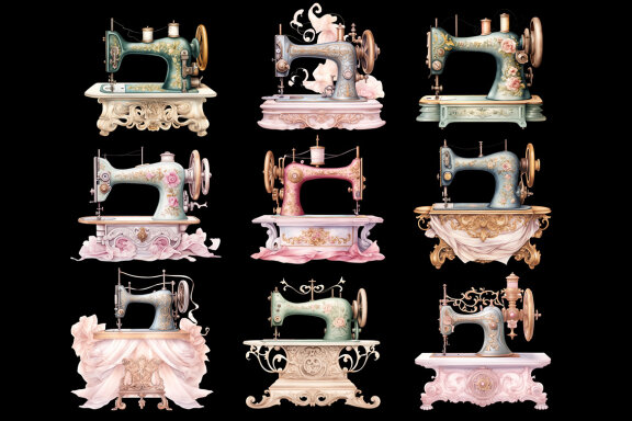 Sewing Machine PNG Bundle