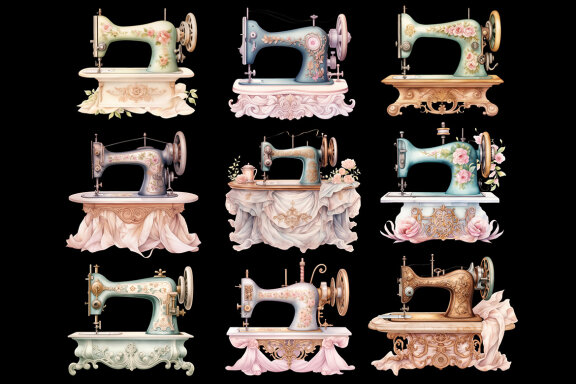 Sewing Machine PNG Bundle
