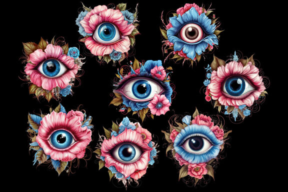 Staring flower clipart