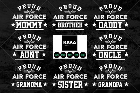 Personalized AIR FORCE Grandpa, store Grandma, Mom, Dad layered sign