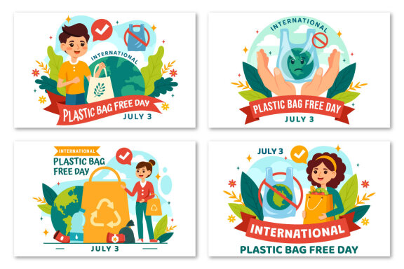 8 International Plastic Bag Free Day Illustration