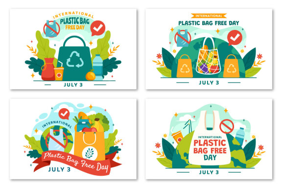 8 International Plastic Bag Free Day Illustration