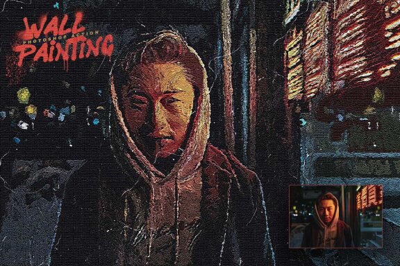Wall Painting Photoshop Action