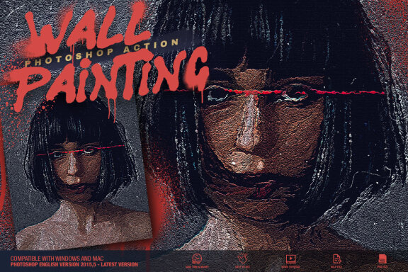 Wall Painting Photoshop Action