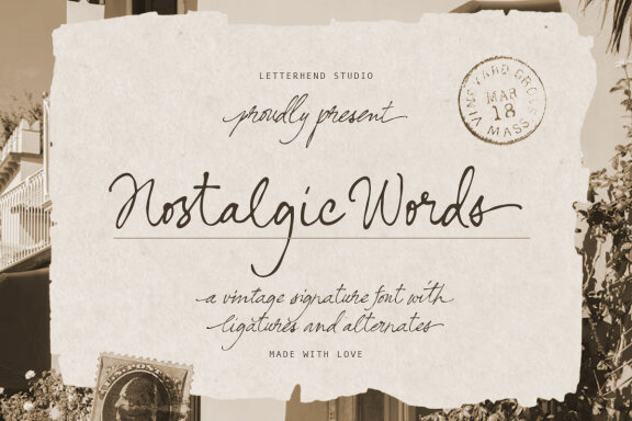 Nostalgic Words - Vintage Signature