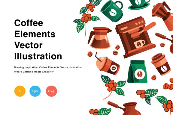 Coffee Elements Vector Illustration
