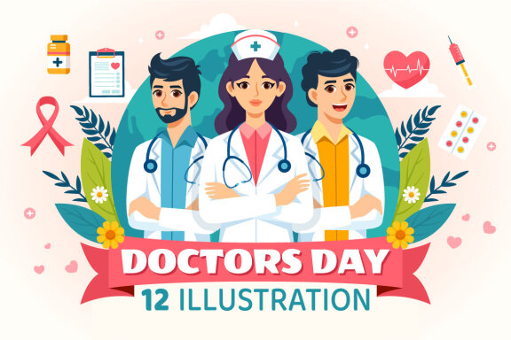 12 National Doctors Day Illustration