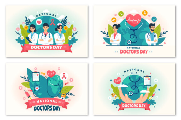 12 National Doctors Day Illustration
