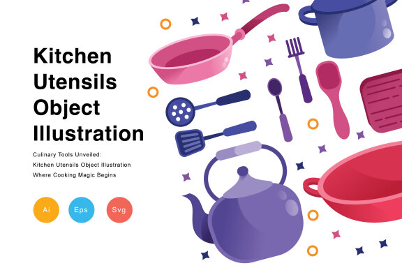 Kitchen Utensils Object Illustration