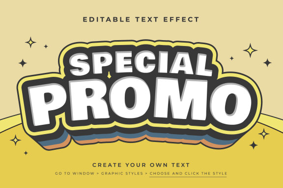 Vector Text Effect - 3D Layered Special Promo