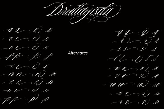 Druttayisda Script Font