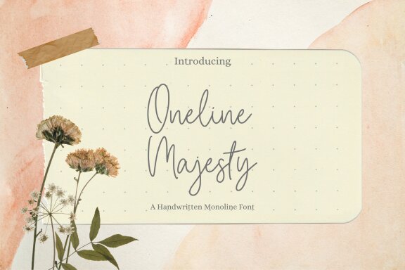 Oneline Majesty Monoline Font